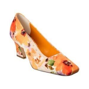 FRANCO SARTO Dina Square Toe Pump Melon Floral